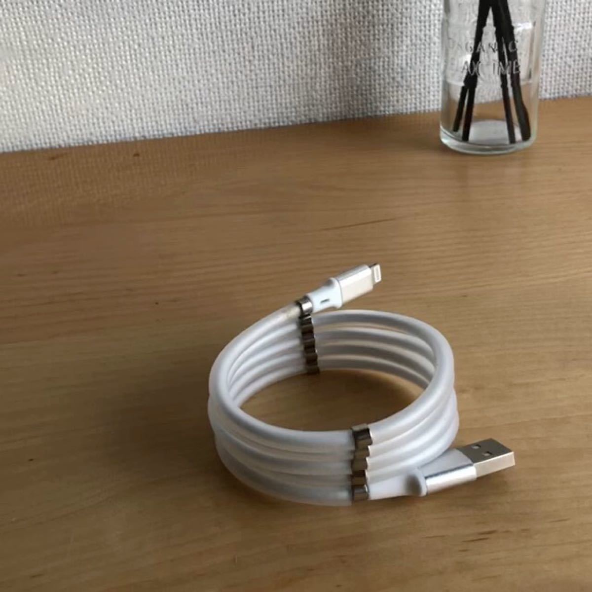 スマホ充電ケーブル 磁気ストレージデータケーブル 携帯充電 USBケーブル マグネットケーブル