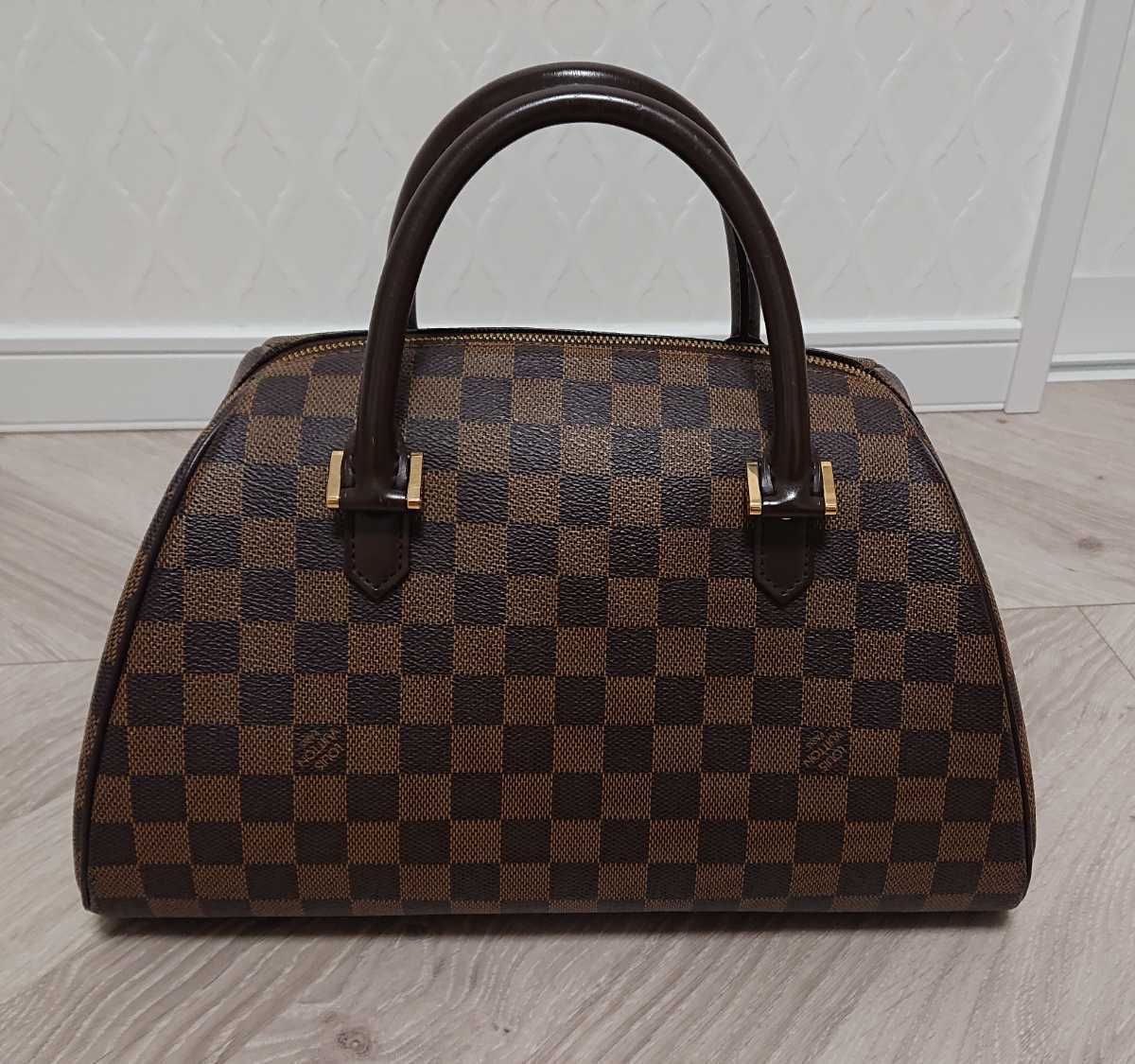 LOUIS VUITTON ルイ ヴィトン ダミエ リベラ ハンドバッグ 中古 USED 保存袋付き ボストンバッグ_画像1