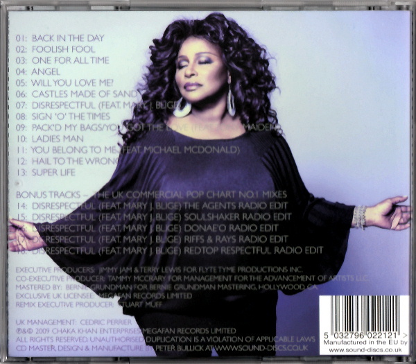 激レア CHAKA KHAN - FUNK THIS (REMIX EDITION) '09 (18TRK Inc. 5 REMIXES Ft. MARY J. BLIGE) Prod. JAM & LEWIS etc. R&B/SOUL/FUNK_画像2