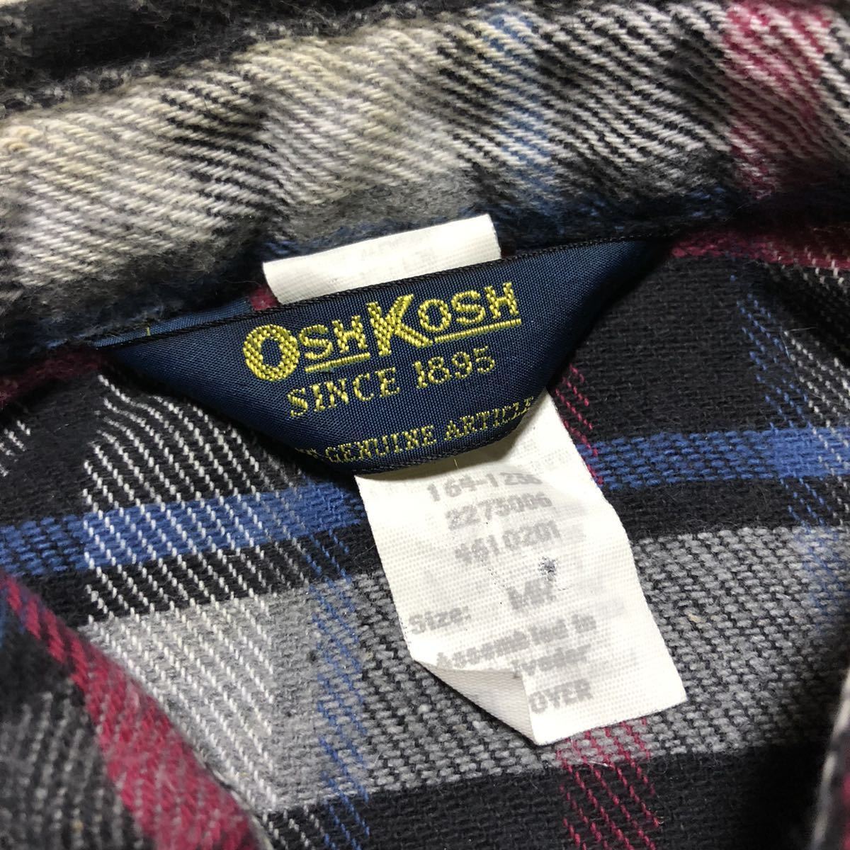 ★ OSH KOSH オシュコシュ 80's USA製 ネルシャツ 長袖シャツ M_画像3