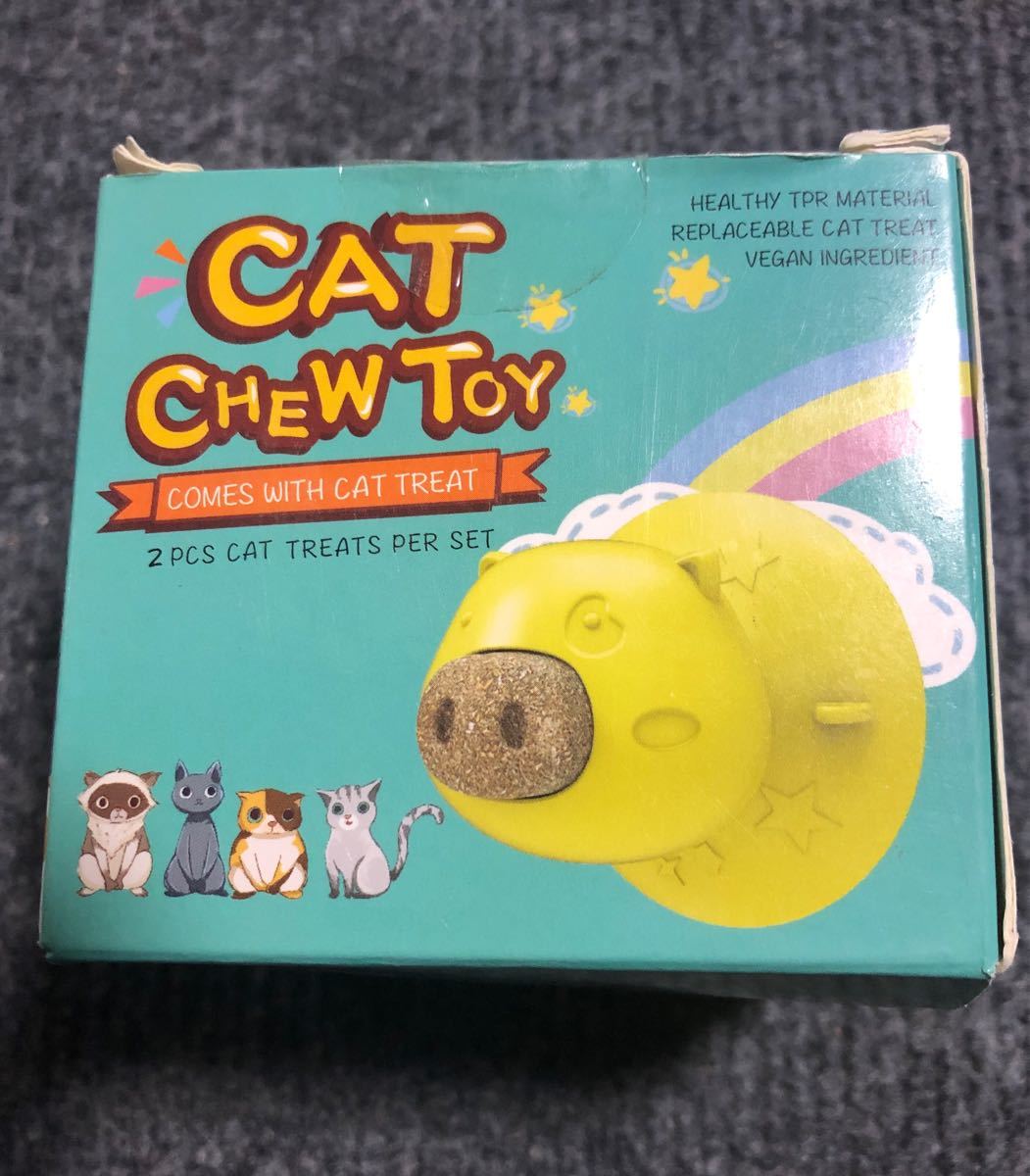 猫玩具 猫舐めミントおもちゃ吸盤 猫歯ブラシ キャット玩具ストレス解消 (水色)
