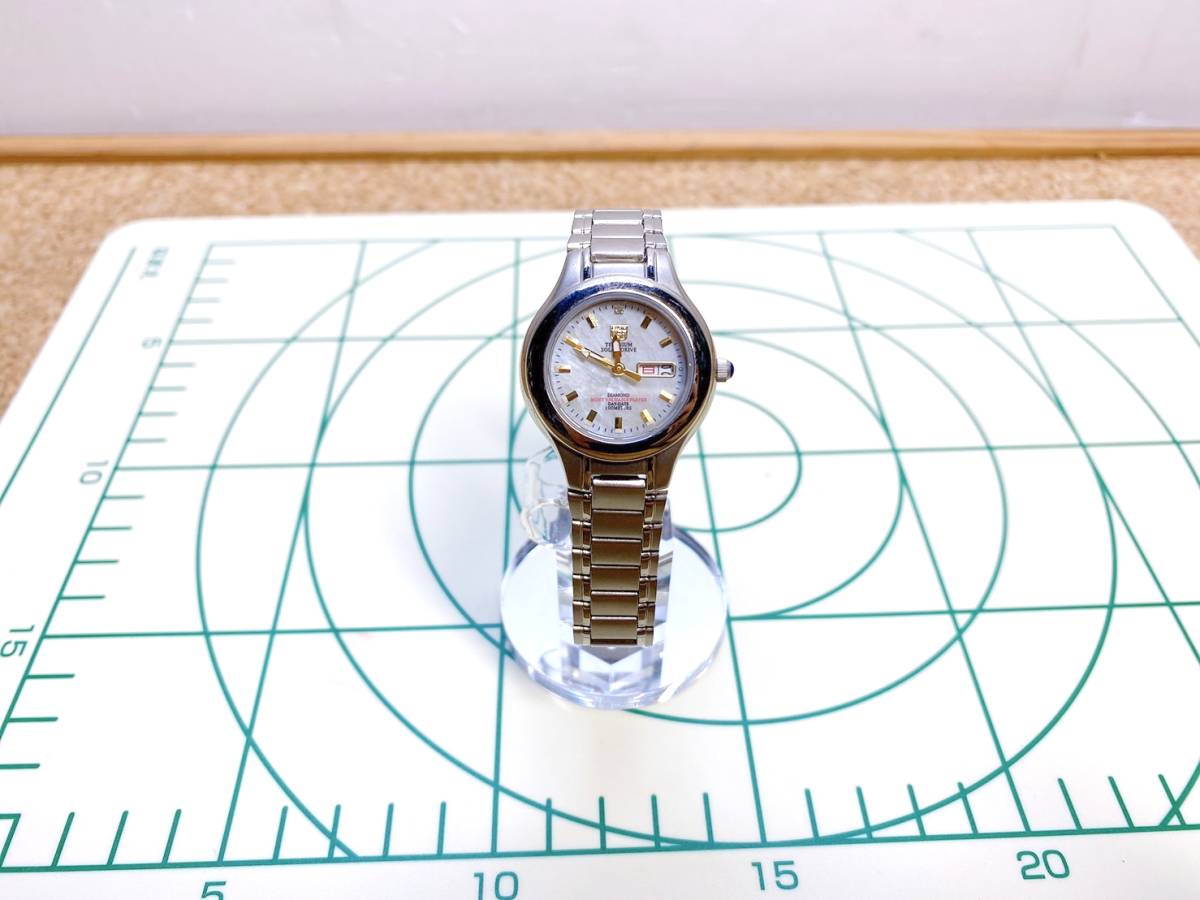 Доставка 520 иен! Драгоценный Elgin El Jin FK-1252-C Shell Dial Dial Watch Ladies Watch Atature Current Item