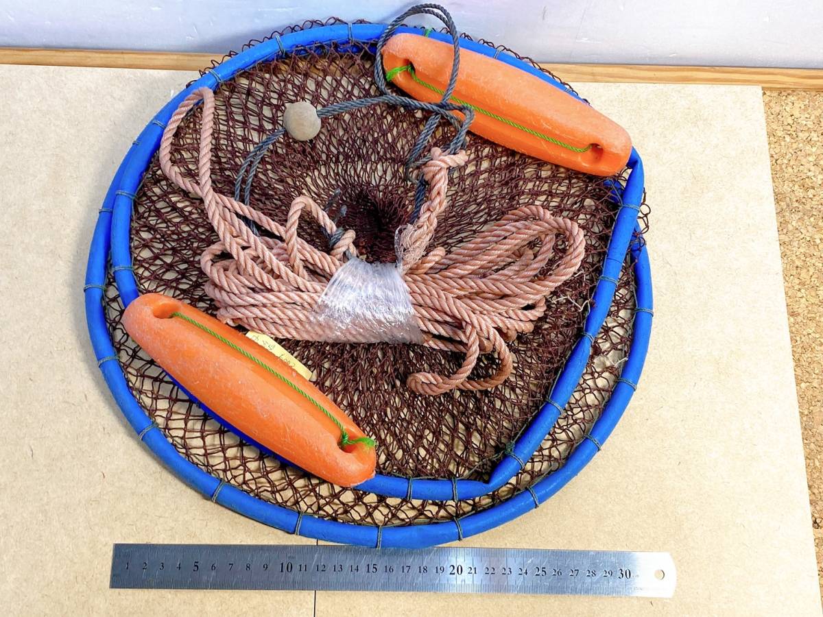 貴重　パイレンホース巻スカリ　スカリ　釣り網　釣具　海釣り　川釣り　直径約35cm　現状品