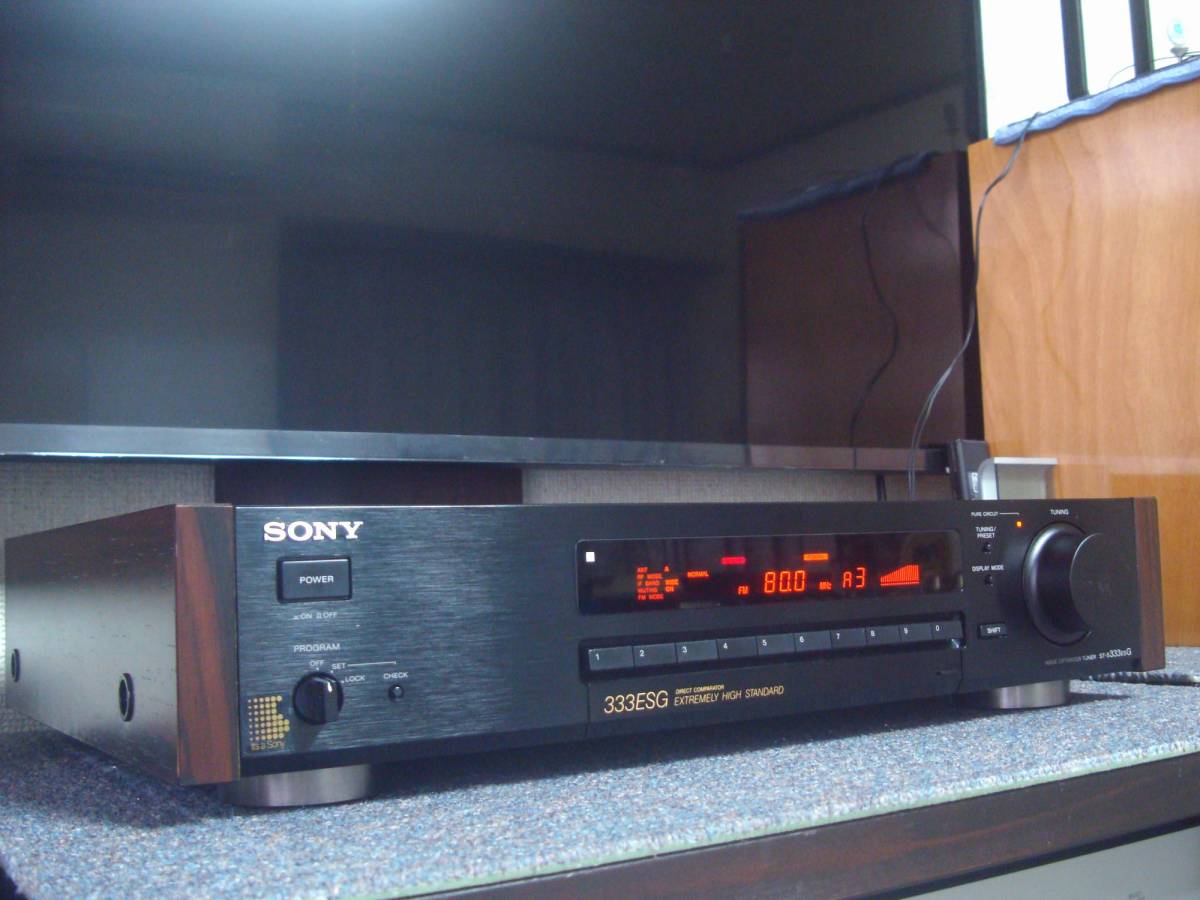 SONY ST-S333ESG FM/AM TUNER メンテナンス、調整済完動品 Diplay色