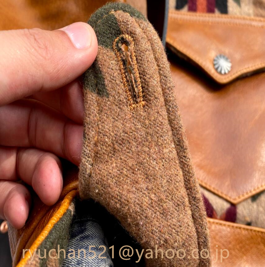 ○極美品○高級牛革使用 ナバホ柄 本革 牛革 レザージャケット
