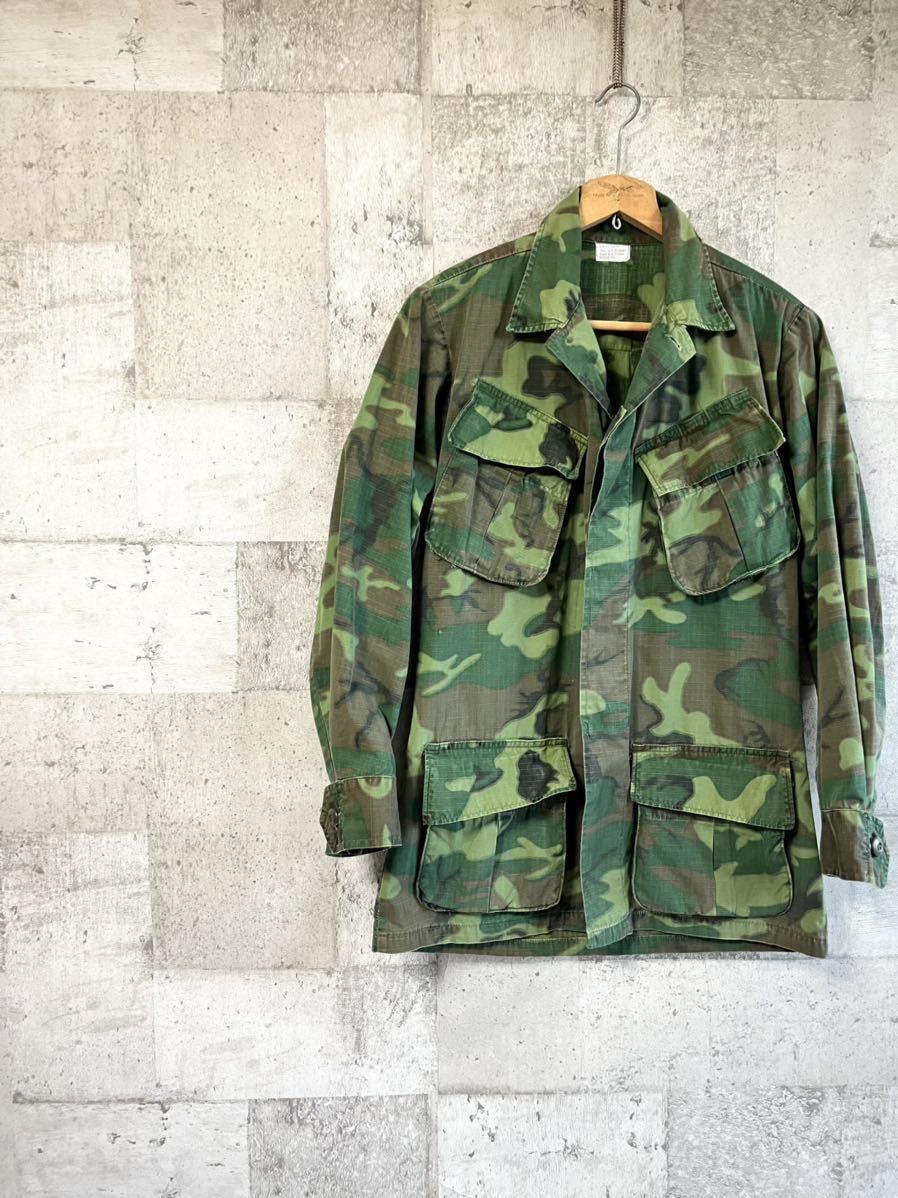 60s US.ARMY ERDL COMBAT TROPICAL JUNGLE FATIGUE 69c VINTAGE 米軍