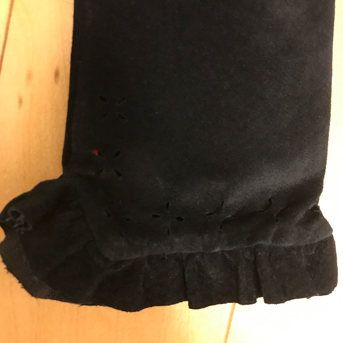 手袋 グローブ  スエード調　ブラック　　　　　　　サイズ:フリーサイズ(全長23cm 幅9cm )