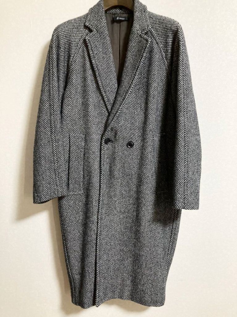 美品】 johnbull ジョンブル ツイード ダブルコート チェスターコート