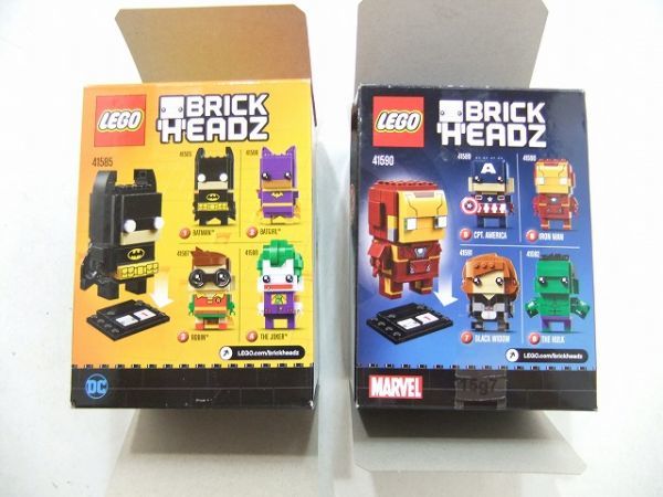 sF3　レゴ　ブリックヘッズ 41590 アイアンマン+41585 バットマン　※組み立て済み　LEGO社純正品_画像2