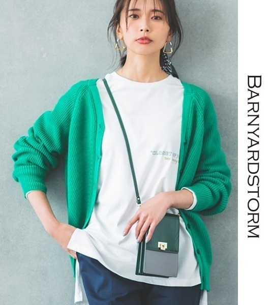 激安 BARNYARDSTORM/バンヤードストーム 刺繍ロングTシャツ/トップス 