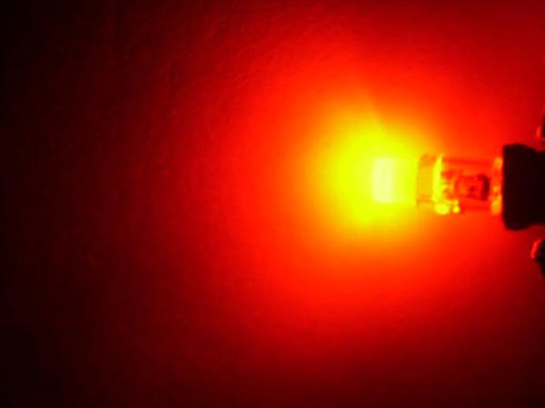 12V用☆小さなメーター球をＬＥＤに赤色スケルトン4個組送料無料_キレイな赤い光が出ます