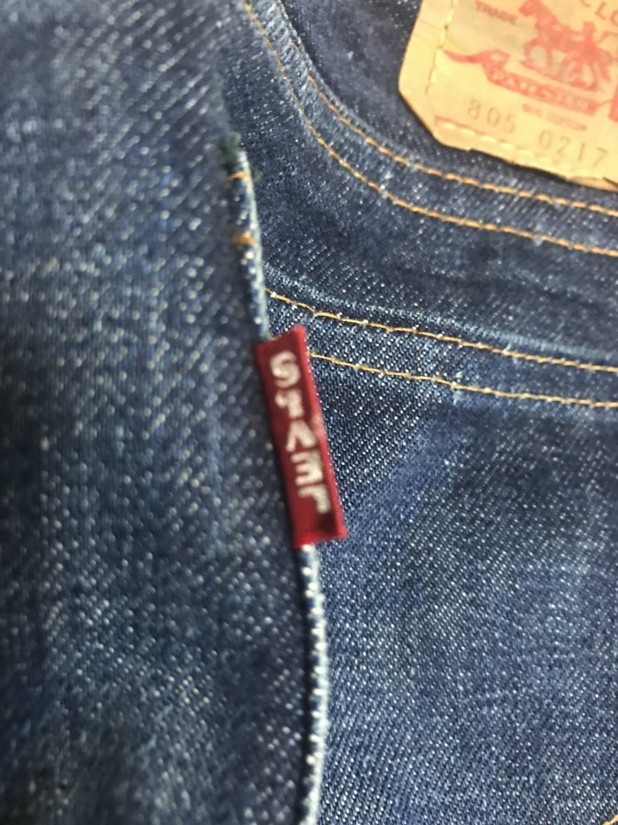 LEVIS 805 ビッグE 赤耳付き 60's ヴィンテージ ボタン裏8 フル