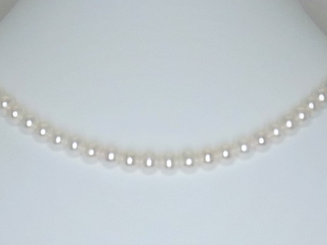 book@ pearl necklace ( lake water )5.5~6.0mm( small bead )K18 discount wheel * high class * new goods 