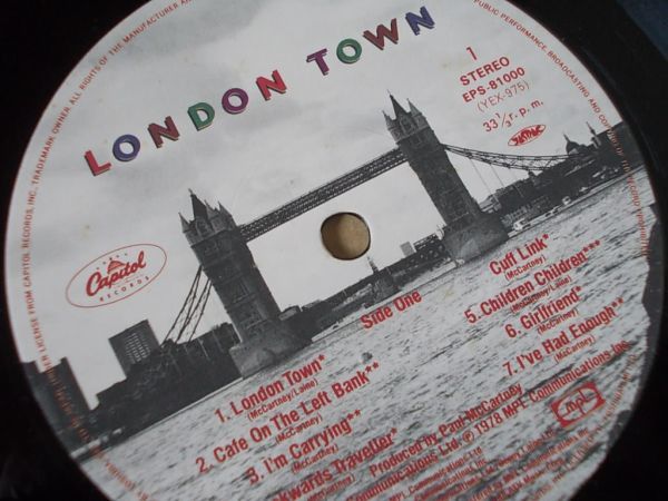 P6697　即決　LPレコード　ポール・マッカートニー『ロンドン・タウン』　国内盤_画像3