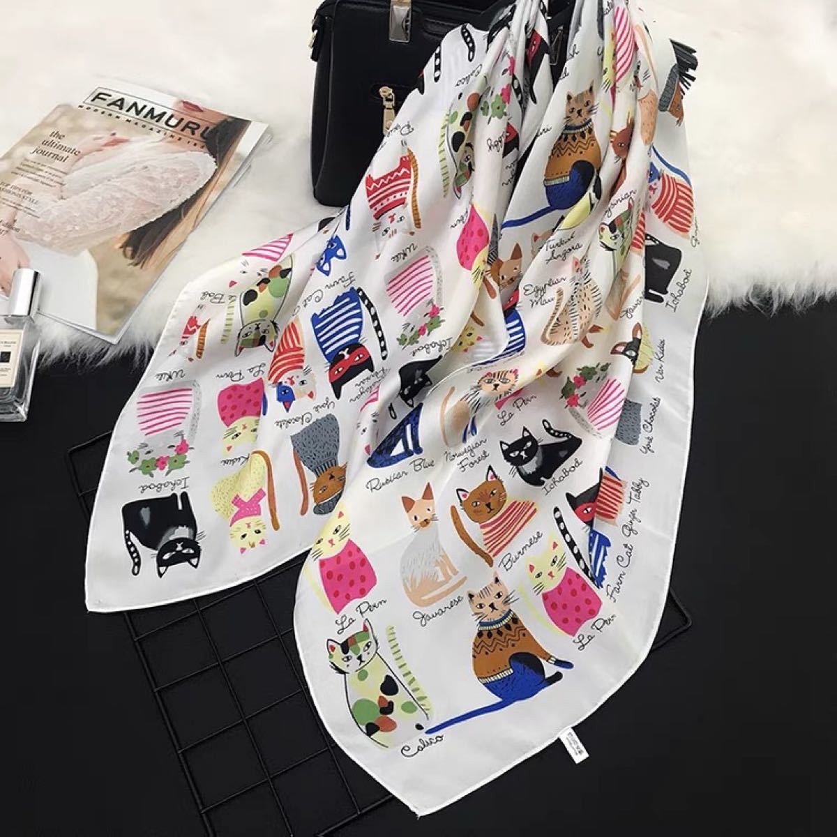 あす楽送料無料 【大人気】スカーフコーデ 猫がいっぱい柄 スカーフ 大判 white 国内送料無料-ファッション,レディースファッション - www.writeawriting.com あす楽送料無料 【大人気】スカーフコーデ 猫がいっぱい柄 スカーフ 大判 white 国内送料無料-ファッション,レディースファッション - www.writeawriting.com