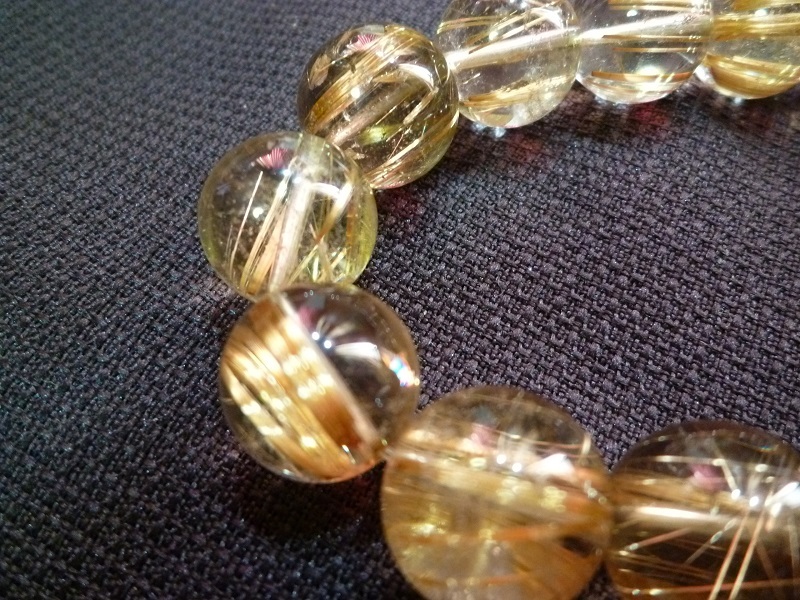しておりま ヤフオク! - ゴールドルチルクォーツAAA 14mm ブレスレット いサポータ