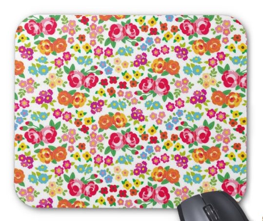  floral print. mouse pad ( photo pad )