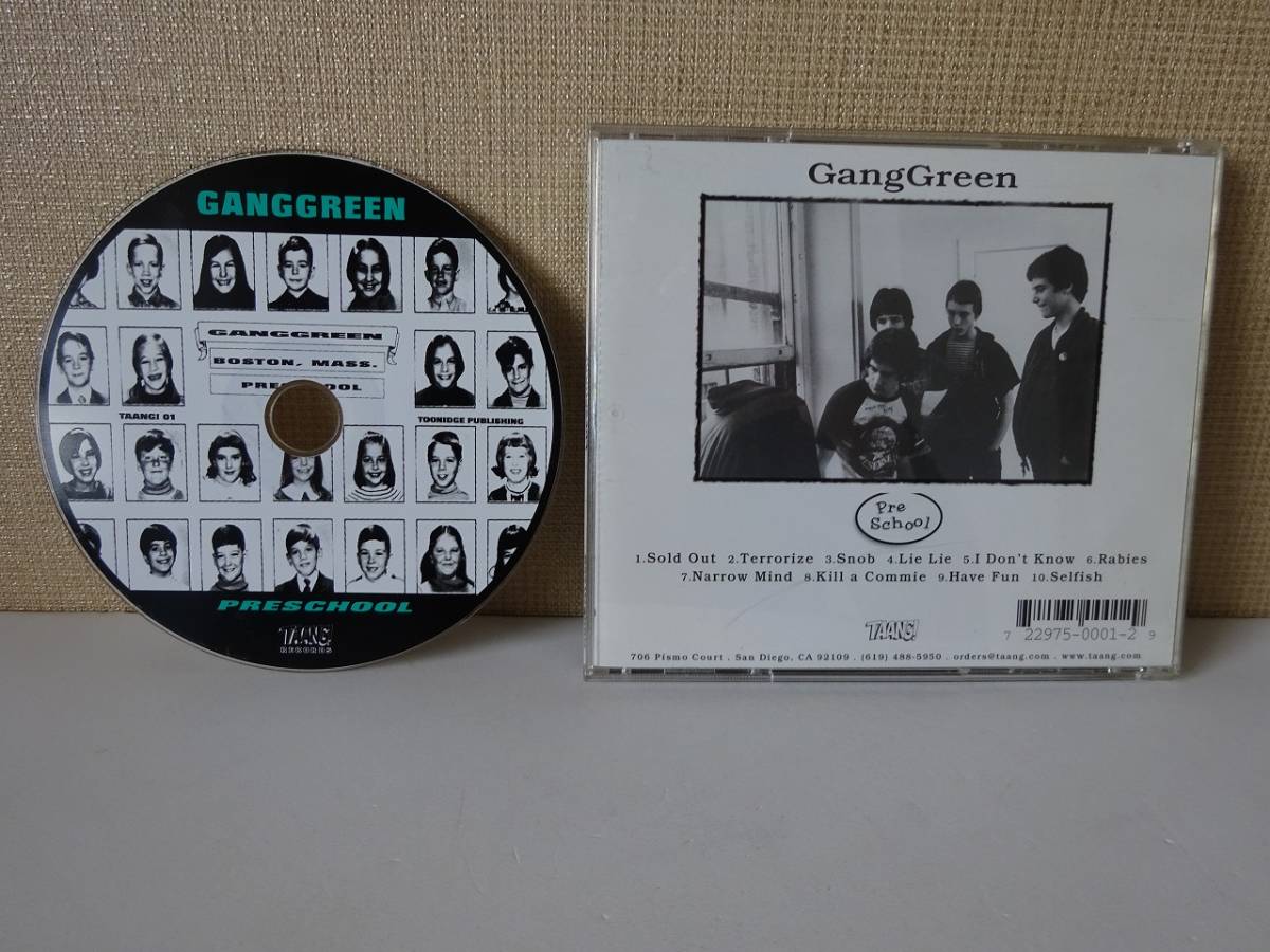 used★US盤★CD / GANG GREEN ギャング・グリーン PRESCHOOL / ボストンハードコア PUNK パンク【TAANG!01】_画像2