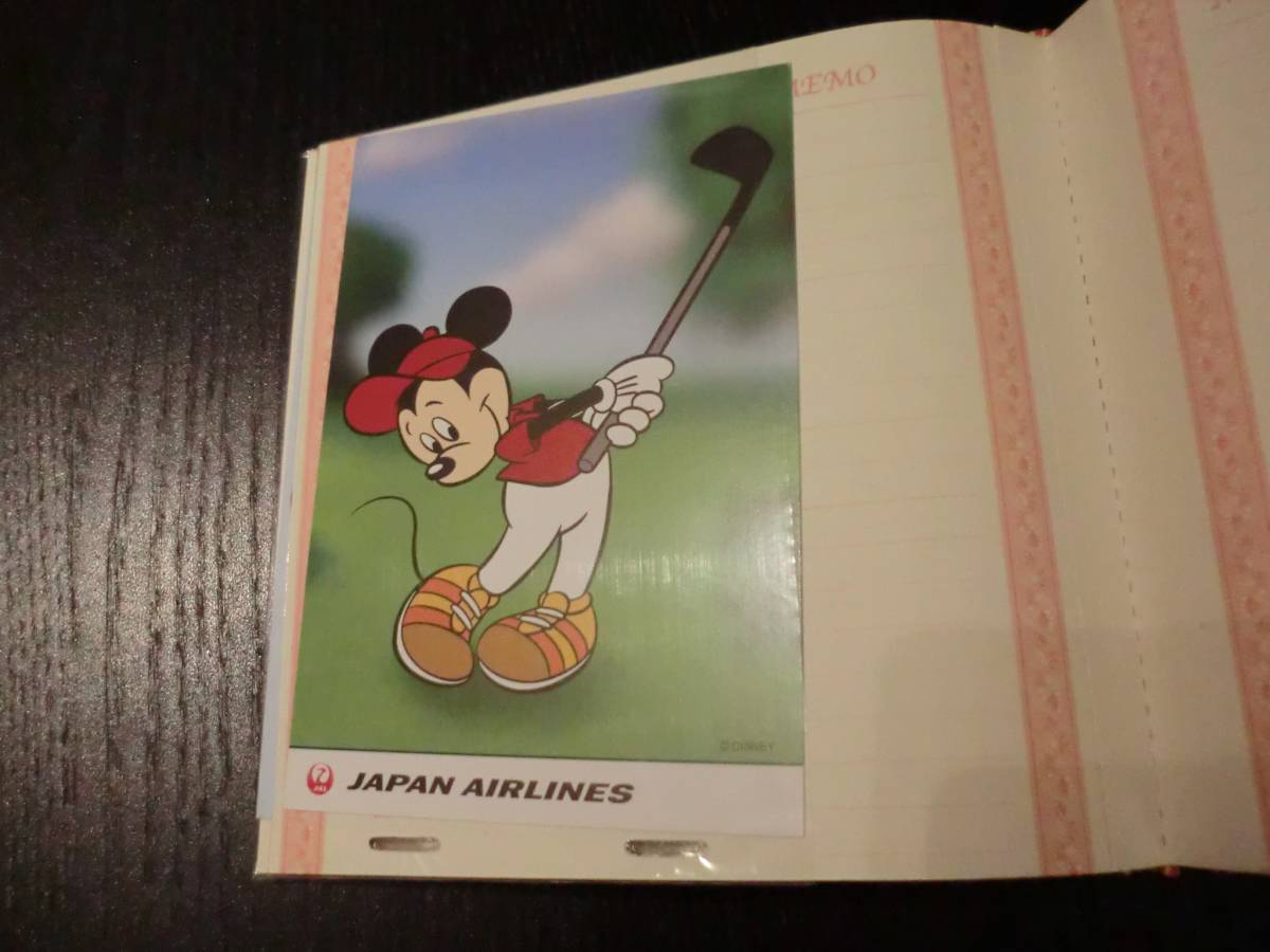 Jal ジャル 日本航空 ディズニー ゴルフ ミッキー ポストカード 絵葉書 1枚 非売品 限定品 希少