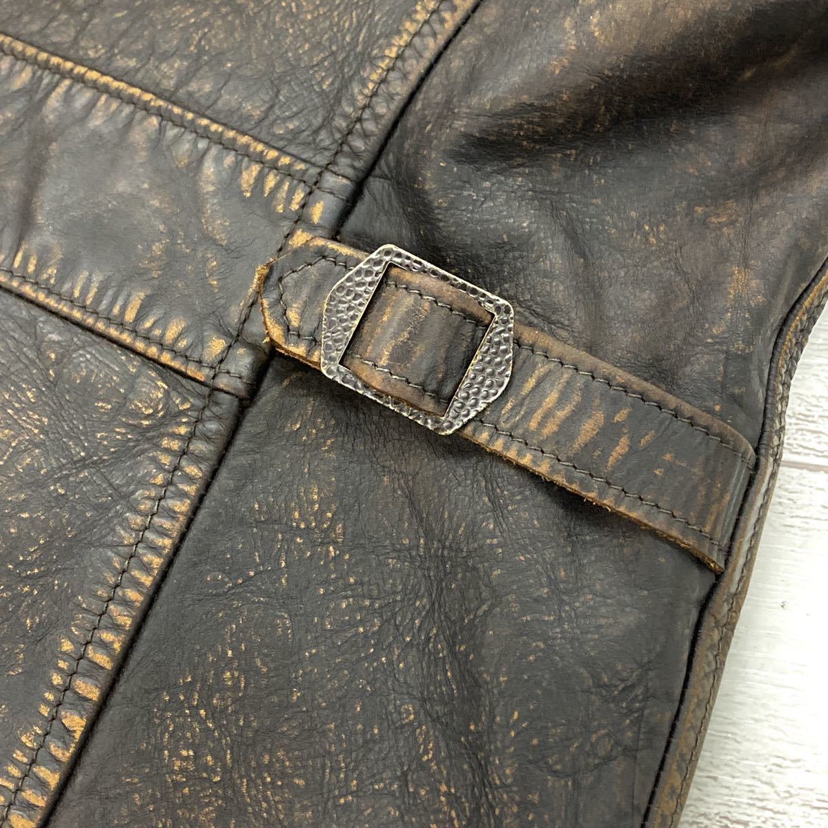 美品 RRL ダブルアールエル Leather Newsboy Jacket ニュースボーイ