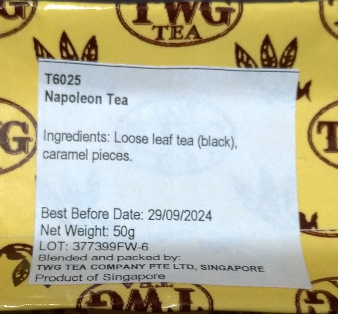 シンガポールTWG茶葉50g ナポレオン