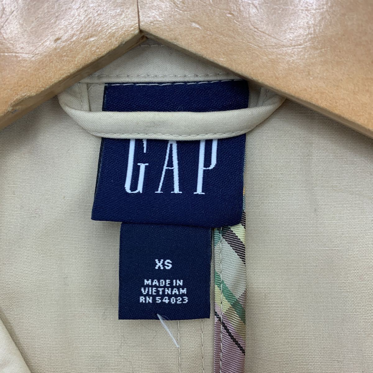 ギャップ ★ GAP 着回し抜群♪ コットン ステンカラーコート トレンチコート ベージュ 春秋♪ XS カジュアル ビジネス オフィス ■G139_画像4