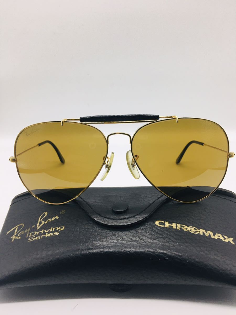 Rayban ボシュロム USA レンズ B20 For Driving Model: Chromax General Aviator Outdoorsman Arista W1665. サイズ　62口14_画像1