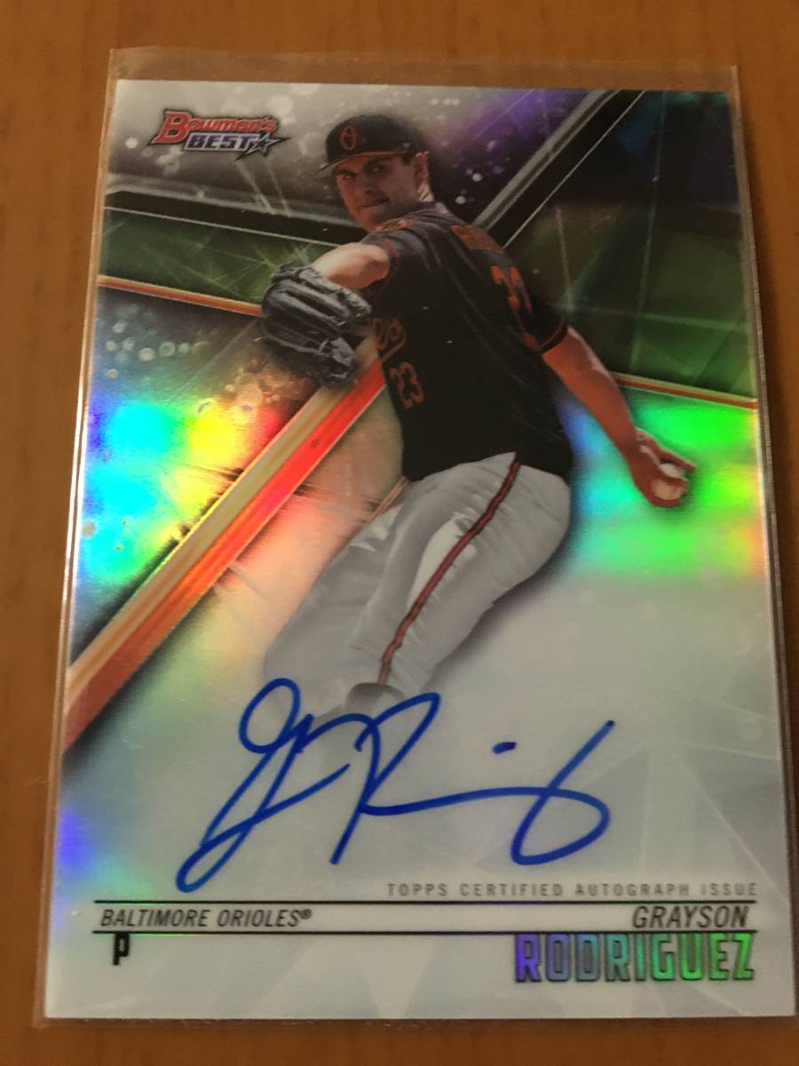 【今季5勝/Orioles/Grayson Rodriguez】2018 Bowman's Best Auto_画像1