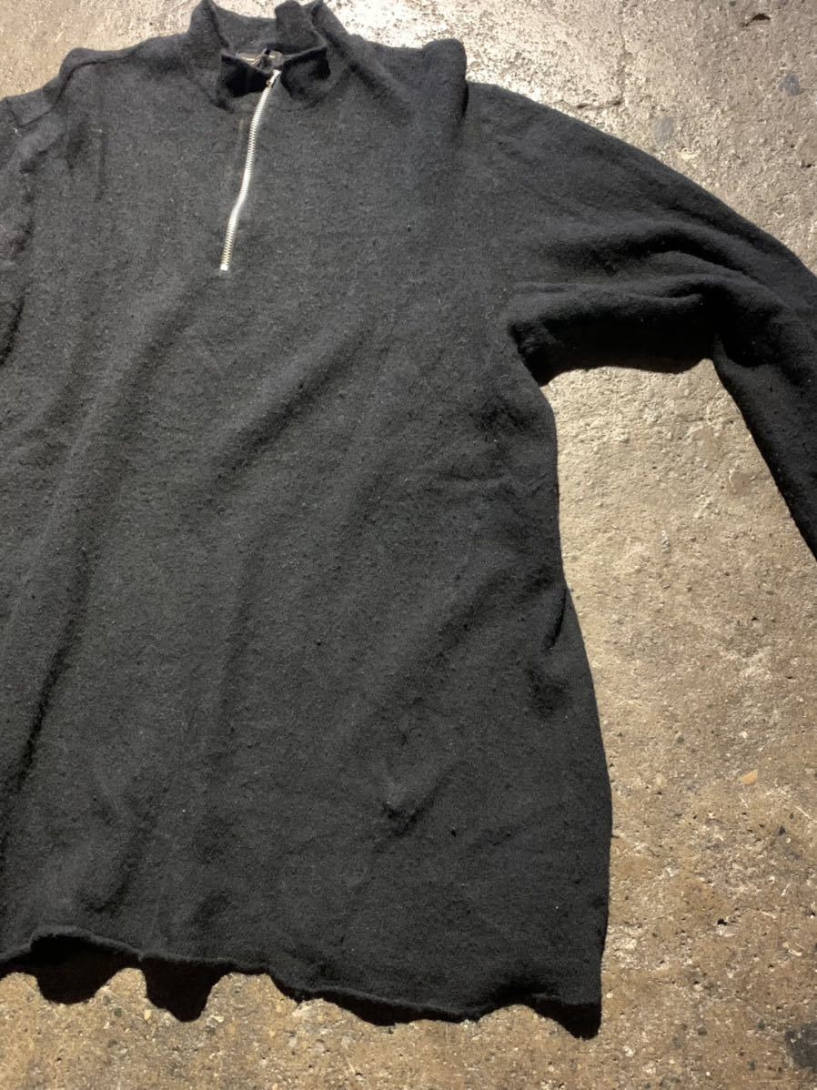 COMME des GARCONS HOMME PLUS コムデギャルソンオムプリュス 1994AW ウール縮絨バイアスハーフジップニット 94AW 90s ニットセーター