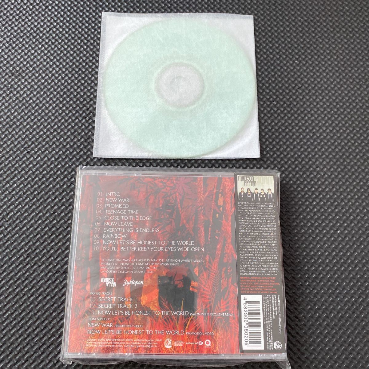 MADISON AFFAIR / TEENAGE TIME(国内盤)＋特典CD