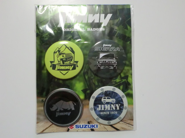 SUZUKI Jimny スズキ ジムニー オリジナル 缶バッジ ４個セット 非売品 未使用品
