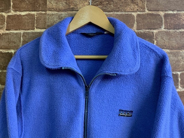 ★実寸SM/USA製！80's90'sビンテージパタゴニア.patagonia.紫系.ユーズドフリースジャケット.古着.f&e.ラギッド.70sアウトドアスタイル/Y