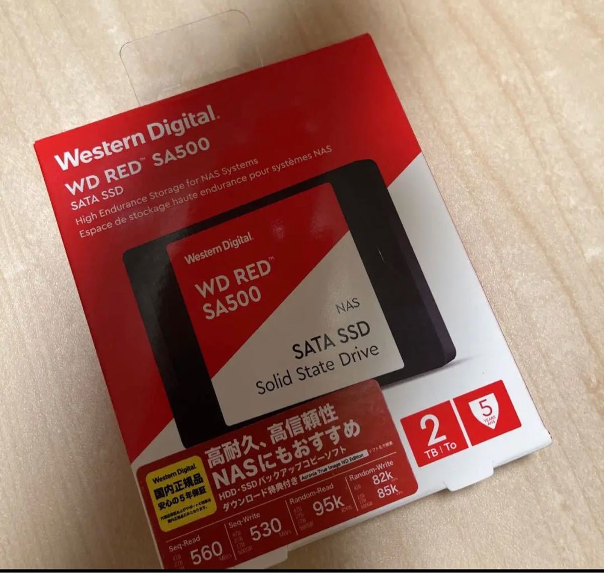 WD Red SA500 NAS SATA WDS200T1R0A 2TB SSD 美品