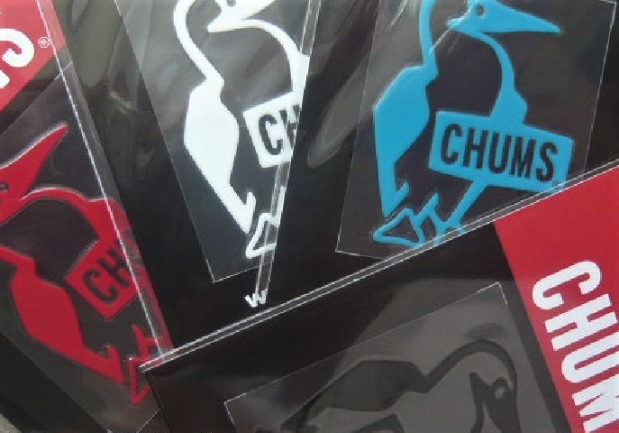 2枚セット チャムス ステッカー Chums Booby Bird Emboss Sticker レッド CH62-1126 新品