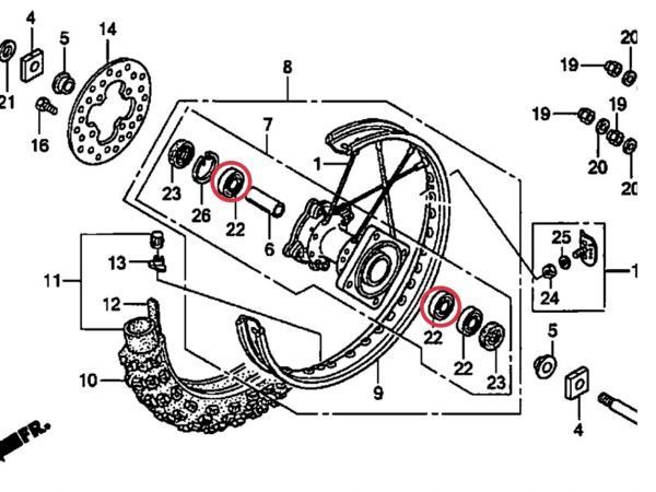 YAMAHA YB50 日本製 NTN 後リアホイール ハブベアリング 抜き工具 画像付き詳細作業手順 レストア スプロケ DIY 修理_画像4