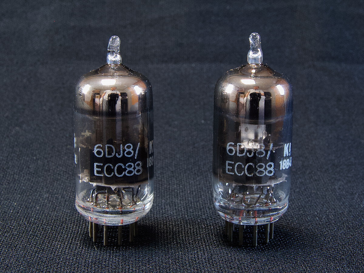 ♪♪GE 6DJ8/ECC88 スモークガラス NIB品ペア #1、GEビンテージ真空管