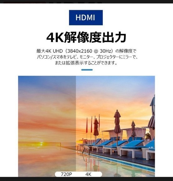 USB Type C HDMI 変換ケーブル  変換アダプター スマホ テレビ 接続 ケーブル UHDコンバータ