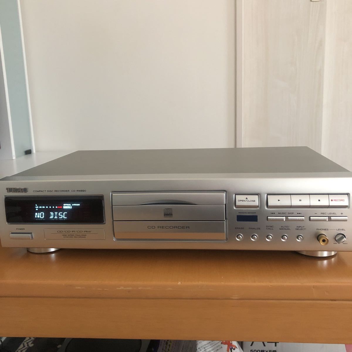 TEAC ディスクレコーダー CD-RW890 【ジャンク 美品】リモコン付_画像1