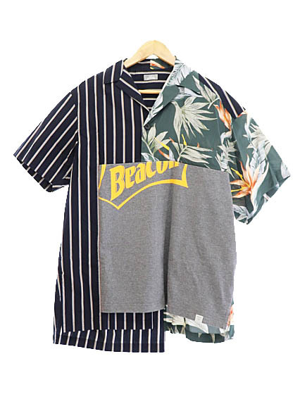 カラー kolor BEACON ビーコン 21SS rebuilding open collar pullover