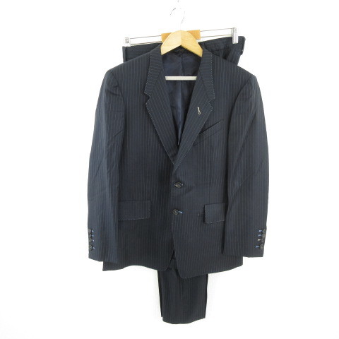 最安値級価格 セットアップ スーツ COLLECTION SMITH PAUL ポールスミスコレクション テーラードジャケット メンズ L 紺 ピンストライプ ロングパンツ スーツ
