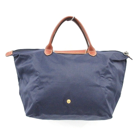 ロンシャン LONGCHAMP ルプリアージュ トートバッグ ナイロン レザー 紺 ネイビー /AK13 レディース_画像2