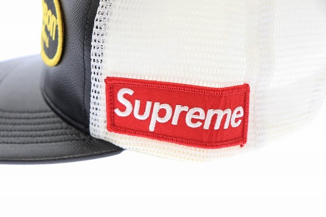 シュプリーム SUPREME × VANSON バンソン 20SS Leathers Mesh Back 5-Panel cap ロゴ レザー キャップ 白 黒☆AA★▲211001/105_画像5