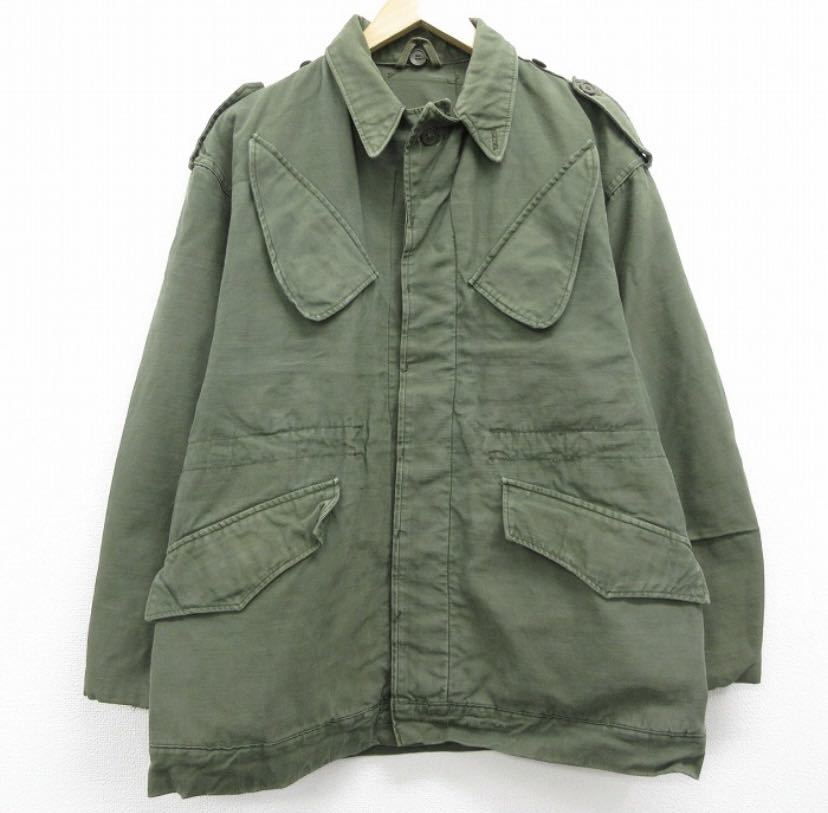 古着長袖ミリタリージャケット緑中古メンズアウター　ビンテージ 米軍実物 フィールドジャケット