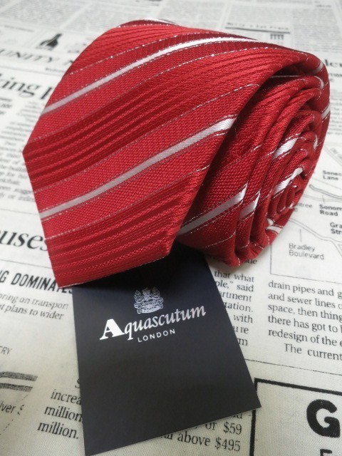 一番の贈り物 アクアスキュータム Aquascutum 美品 新品未使用タグ付き 微光沢 ネクタイ 斜めストライプ レジメンタル 赤 W-003866 ゆうパケット 男性用 一番の贈り物 アクアスキュータム Aquascutum 美品 新品未使用タグ付き 微光沢 ネクタイ 斜めストライプ レジメンタル 赤 W-003866 ゆうパケット 男性用