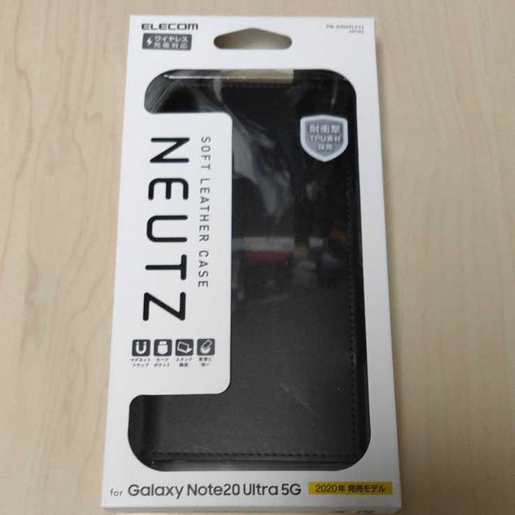 ◇ELECOM Galaxy Note20 Ultra 5G 用 ソフトレザーケース 磁石付 NEUTZ ブラック PM-G206PLFY2BK