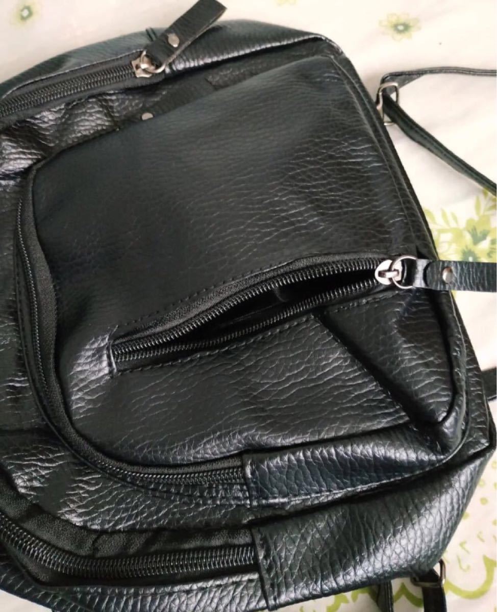人気ミニリュック　レディースリュックサックPU革レザー防水　黒レディースバッグ ミニ鞄　手提げ付き　肩掛け可能バッグパック