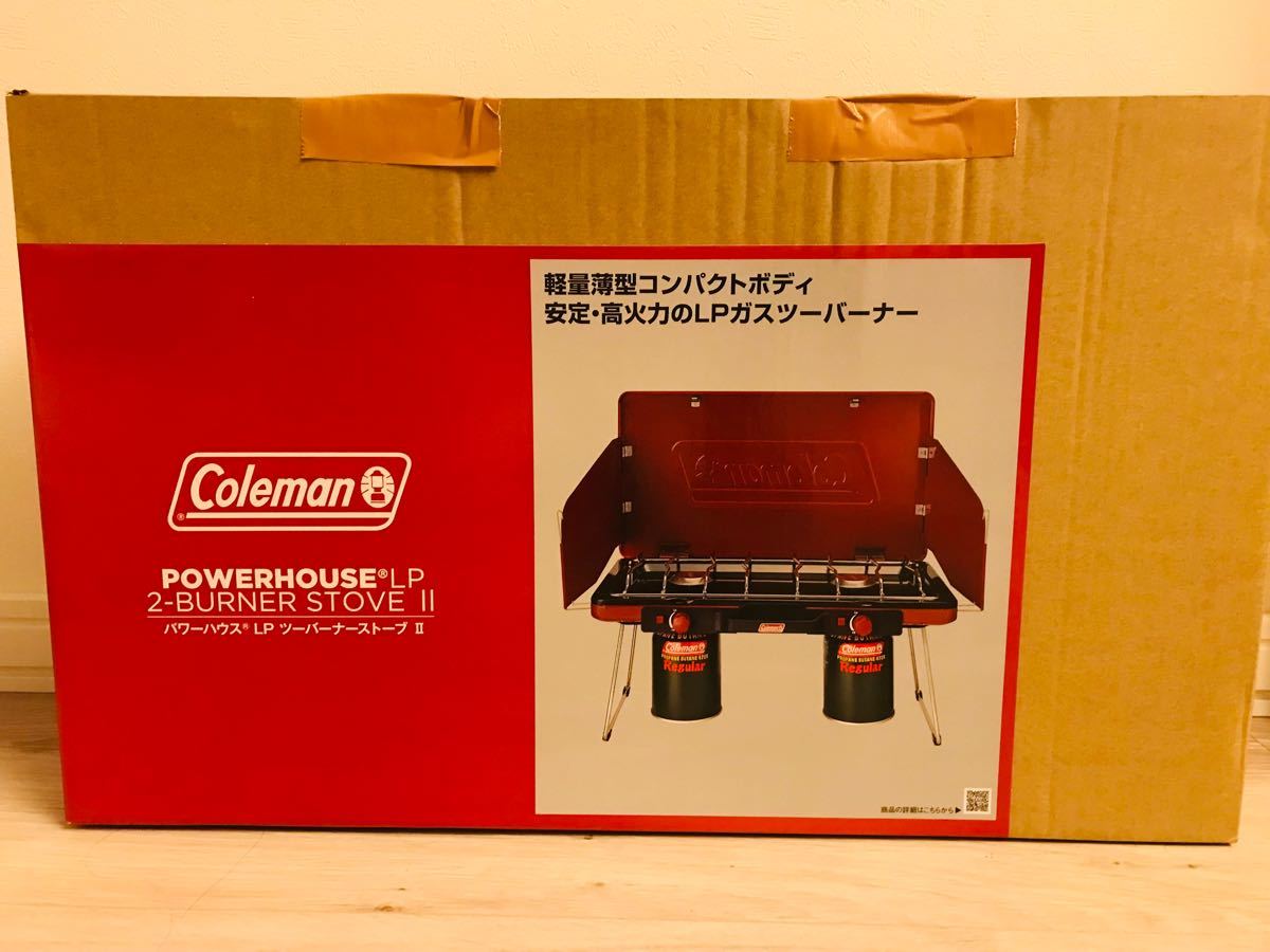 新品　未使用　Coleman パワーハウス LP ツーバーナーストーブII（レッド）2000021950