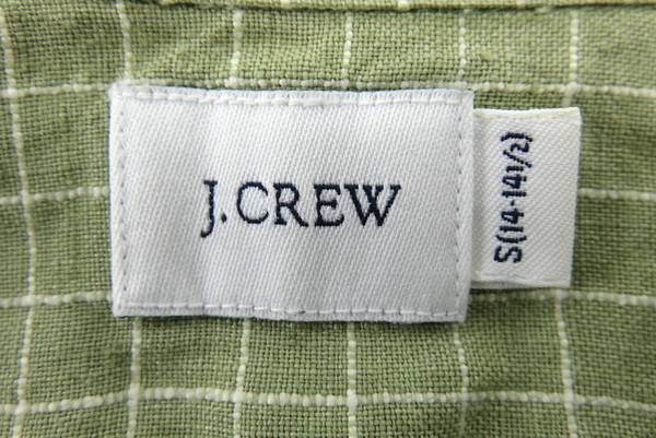 J.CREW 　ジェイクルー　麻１００％　チェック柄　リネン　長袖シャツ　Ｓ_画像4