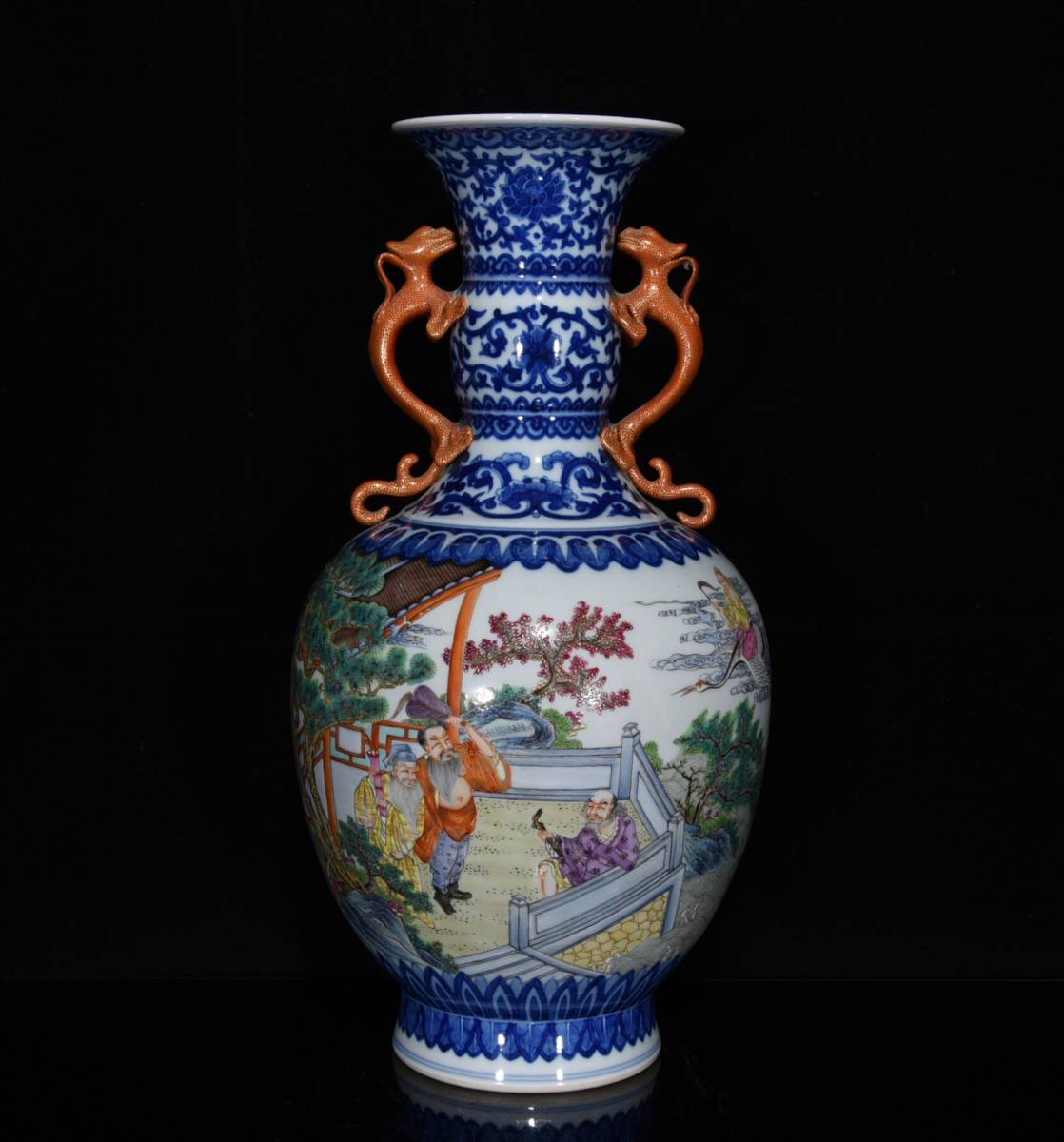 公式超特価 エミールガレ 睡蓮文花瓶 34.5cm　Emile Galle 被せガラス ガラス