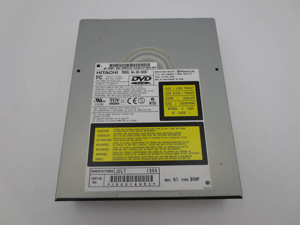 l[ Junk ]HITACHI 5 -inch IDE built-in DVD-ROM Drive GD-3000